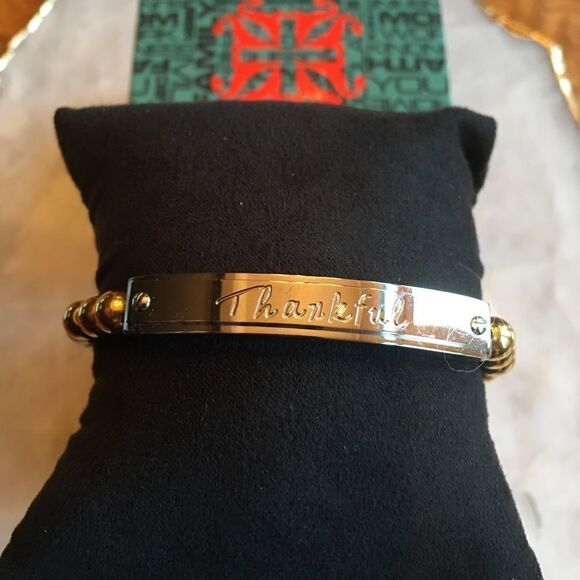 “THANKFUL” RUSTIC Cuff Regifter Silver - Picture 7 of 10